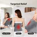 Heating Pad for Back, Neck, and Shoulder Pain Relief, Electric Heat Pad with 6 Heat Levels, Moist Heat Option, Auto Shut-Off, Birthday Christmas Gifts for Women Men Mom Dad Grandma, Gifts for her (12.1 x 24.1 Inch, Gray)