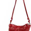 Slouchy Small Red Burgundy Leather Purse Shoulder Bag Crossbody Bags For Women