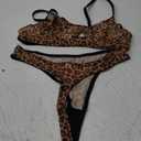 Lingerie Sets for Women Sexy Mesh Sheer Underwire Push Up See Through Lingerie Bra and Panty Sets (Medium, Brown Leopard)