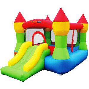 Bounceland Bounce House Castle with Basketball Hoop Inflatable Bouncer, Fun Slide, Safe Entrance Opening, UL Certified Strong Blower Included, 12 ft x 9 ft x 7 ft H