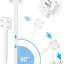 Electrical Outlet Extender Stick, 4 AC Outlets, 1 USB-A & 3 USB-C (PD20W), 1675W Power, 180 Rotation, 52cm Adjustable Length, Surge Protection, Ideal for Desks, Nightstands & More
