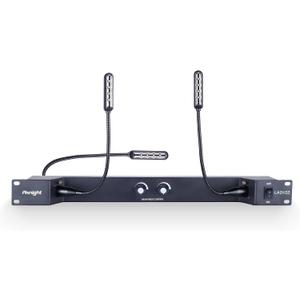 Pknight Rack Mount Gooseneck LED Light, 3 Dimmable Lamps, PowerCON Input, Brightness Control, Detachable XLR, Metal Housing LA0102