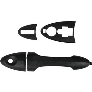 TQPONLY Exterior Door Handle for 2000-2007 Ford Focus/2001-2006 Mazd-a Tribute-Front Left&Right Replacement with Keyhole,Outer Door Handle Assembly (Texture Black)