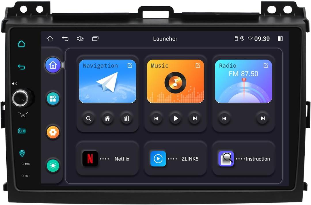 JOYING Car Stereo for Toyota Land Cruiser Prado Lexus GX470 2004-2009 Android 12 Head Unit 9 inch Car Radio Touchscreen with Carplay, Support Factory Steering Wheel Controls(JY-TZ158N8)