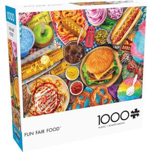 Buffalo Games - Lars Stewart - Fun Fair Food - 1000 Piece Jigsaw Puzzle For Adults -Challenging Puzzle Perfect for Game Nights - Finished Size is 26.75 x 19.75