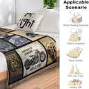 Motorcycle Blanket Gifts for Men and Women Throw Blanket for Couch Sofa Bed Plush Throw Fleece Blanket Soft Cozy Bedding for Kids and Adults Bedroom Size 80"x60"