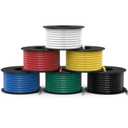 NAOEVO 14 Gauge Wire 300 ft, 14 AWG Wire 6 Colors 50ft Each Spool, Flexible Silicone Tinned Copper Electrical Cable, Wiring kit for Breadboard/Automotive/DIY/Battery, 200