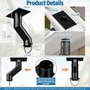 Tfro & Cile Rain Chain Gutter Adapter Black Installation Suit for Gutter Downspout Outlet
