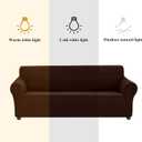 Joccun Stretch Chair Couch Cover,1-Piece Sofa Slipcover Spandex Fabric Sofa Covers with Elastic Bottom,Washable Furniture Protector for Dogs,Cats,Kids(Armchair,Chocolate,  Small（35" - 55"）)