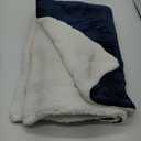 Bedsure Sherpa Fleece Throw Blanket for Couch - Thick and Warm, Soft Fuzzy Plush Throw Blanket for Winter, Navy, 50x60 Inches, Navy