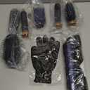 6 in ONE Blow Dryer Brush, Curling Wand Hair Styling Tools Set, Ionic Hot Air Hair Dryer, Massage Oval Hair Dryer, Left&Right Hair Curlers 100-120V (Blue Gold)