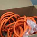 YAMATIC Heavy Duty Garden Hose 5/8 in x 75 ft, Super Flexible Water Hose, All-weather, Lightweight, Burst 600 PSI (75ft, Orange)