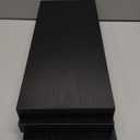 BAYKA Floating Shelves for Wall, Wall Mounted Rustic Wood Shelves for Bathroom, Bedroom, Living Room, Kitchen, Hanging Shelf for Books/Storage/Room Decor with 22lbs Capacity (Black, Set of 3, 15.7in) (A. Black - Universal Classic Style)