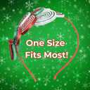 3 x Festive Red and Green Candy Cane Headband, Christmas 2025 Party Hair Accessory, One Size Fits Most, 4.75 x 5.5 Inch