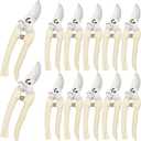 12 Pcs Garden Scissors for Plant, Tip Pruning Shears for Cutting Flowers, Trimming Plants, Bonsai and Fruits Picking (Bypass Blade Pruner)
