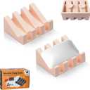 Soap Dish Holder for Shower with Suction Cup, Silicone Soap Holder & Saver Self-Draining Bar Soap Dish Keeps Soap Dry for Bathroom, Kitchen, Bathtub, Extends Soap Life (Pink-2Pack)