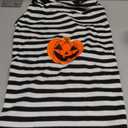 Petitebella Cute Pumpkin Puppy Dog Shirt (Striped, Medium)