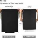 Sapid Extra Large Silicone Sheet for Crafts, Thick Silicone Jewelry Casting Mats, Nonstick Nonslip Silicon Mat for Epoxy Resin, Art Painting, Heat- Resistance Counter Mat (20"×27.9", Black)