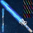 Lightsaber, 16 Color Changing Retractable Light Saber with FX Sound & USB C Charging Cable, 3Modes Rechargeable Light Swords for Kids Dress Up Party Xmas Gifts