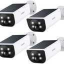 AOQEE Cameras for Home Security-2K Wireless Security Camera Outdoor with AI Motion Detection & Siren, Non-Stop Solar Powered Charging, Color Night Vision, SD/ Cloud Storage, Waterproof, S1 4P