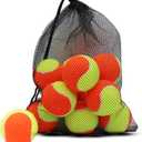 Magicorange Tennis Balls, 20 Pack Low Compression Stage Tennis Ball for Beginners Youth Kids Training Practicing with Mesh Bag for Easy Transport, Orange