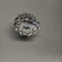 1 Pack Glass Door Knobs Interior Mortise Lock Replacement Set with Spindle, Vintage Crystal Door Knobs for Replacing Broken Old Antique Lock Sets on Interior Door, Antique Brass Finish