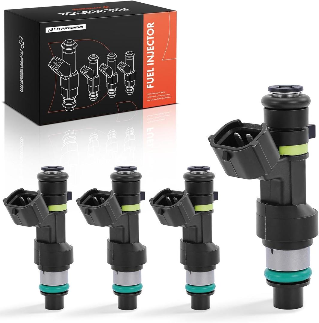 A-Premium Fuel Injectors Compatible with Nissan Sentra 2007-2012, Versa 2007-2012, NV200 2013-2017, Cube 2009-2014, 1.8L 2.0L 4-PC Set
