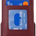 2 x for iPhone 15 pro Case with Card Holder for Women, for iPhone 15 pro Phone Case Wallet with Strap Credit Card with Kickstand Zipper Case - Red Wine