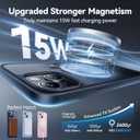 CASEKOO for iPhone 15 Case with Magnetic Invisible Stand [Military Drop Protection] [Compatible with MagSafe] Shockproof Slim Translucent Matte Case 6.1 Inch, Black, for Man/Woman