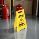 Unomor 2Pcs Caution Wet Floor Sign Double-Sided Bilingual Safety Warning Sign Foldable a-Frame with Handle 17.51X10.23X6.49In High Visibility for Commercial and Public Spaces