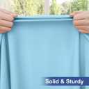 homing Round Elastic Fitted Tablecloth, Water-Resistant Fabric Tablecloths for 45"-56" Tables, Washable Polyester Table Cover for Picnic, Caming, Dinner, Indoor & Outdoor, Light Blue