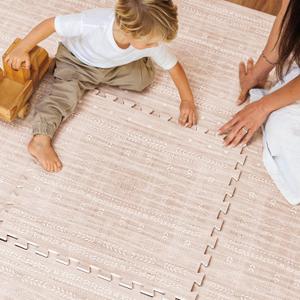 Lillefolk Baby Play Mat for Floor 6x8ft Dusk | Soft Non Toxic Premium EVA Foam Tiles for Tummy Time, Crawling & Playroom Waterproof Interlocking Floor Mat for Babies & Toddlers (12 Tiles)