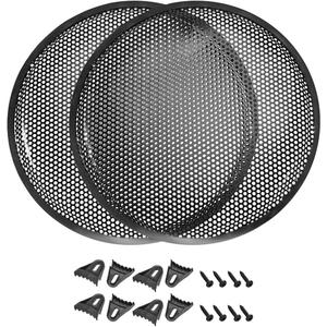 uxcell 2pcs 15" Speaker Waffle Grill Metal Mesh Subwoofer Guard Protector Cover with Clips,Screws