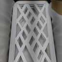 Cut-Out Design 23" Dog Gate Retractable Stair Gate Foldable Puppy Gate Indoor - Freestanding Lightweight Pet Barrier for Doorways, Stairs, Hallways (Extends to 41", White)