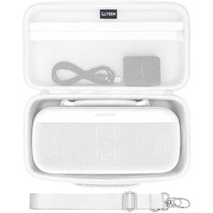 LTGEM Case Compatible with Bose SoundLink Max Portable Bluetooth Speakers with Shoulder Strap, White (Case Only)