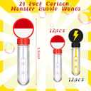 Civaner 24 Pieces Cartoon Animation Party Favors Monster Cartoon Bubble Wands Bulk Red and White Wand Bubbles Yellow Lightning Goodie Bag Stuffers for Birthday Party Supplies