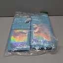 300 Pcs Mylar Bags, Smell Proof Bags Foil Pouch, Holographic Resealable Bags for Small Business, Candy Sample Jewelry Bag Sealable Packaging for Party Favor Food Storage (5.5x7.9in-Blue)