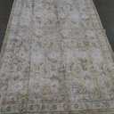 Living Room Rug 6x9, Soft Non Slip Low Pile Washable Rug, Boho Modern Area Rug for Bedroom, Dining Room, Cream