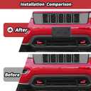 JeCar Front License Plate Bracket Frame Fit for 2017-2023 Jeep Grand Cherokee License Plate Mount Holder (Black)