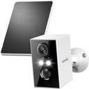 wansview Cameras for Home Security-2K WiFi 6 Outdoor Camera Wireless with Solar/Battery Powered and Color Night Vision, AI Motion Detection, IP65 Waterproof, 2.4GHz WiFi Only, Alexa, A1 1P White