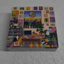 PICKFORU Cat Cozy Puzzles for Adults 1000 Pieces, Colorful Kitty Living Room Art Plant Puzzle, Vintage Animal Book Kitten Challenging Difficult Puzzle for Adults