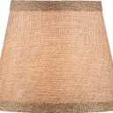 Aspen Creative 51022-5, Hardback Empire Transitional Clip-On Chandelier Shade, Beige Linen Texture Fabric, 4" Top x 6" Bottom x 5" Slant, Set of 5, 4" Top X 6" Bottom X 5" Slant Height