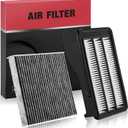 BDFHYK 2 PCS CA12050 Engine Air Filter and CF11182 Cabin Air Filter Compatible with Honda Civic 2016-2021 1.5L 2.0L, CR-V 2017-2023 1.5L