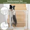 Clear Baby Safety Gate for Stairs,29.52-37.79" Wide, 30" Tall Pressure Mounted Acrylic Pet Gate, Easy Walk Through Auto Close Child Gate for Doorways and House,29.52-37.79"