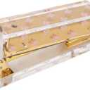 Laura Ashley English Garden Mini Stapler Stylish Gold & Acrylic Desk Stapler with Floral Accents Compact 5 Aesthetic Office Stapler for Home, School & Work Gift-Ready Packaging