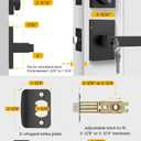 Goldenwarm Black Exterior Door Lock Set, Front Door Lock Set with Deadbolt, Square Contemporary Matte Black Front Door Lock Sets, Heavy Duty Zinc-alloyed Exterior Door Handle (1 Pack)