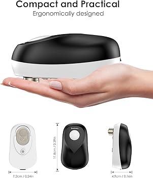 Electric Can Opener: One-Touch Open Your Cans, Smooth Edge, Handheld Can Opener Black