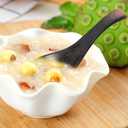 5Pcs Ceramic Soup Spoon Set Asian Ramen Spoons for Home and Restaurant Use Multipurpose Small Spooning Dumplings Noodles Rice Serving