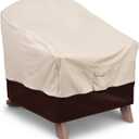 Vailge Patio Adirondack Chair Covers, Heavy Duty Patio Chair Cover, Waterproof Outdoor Lawn Patio Furniture Covers, 1 Pack, Beige & Brown