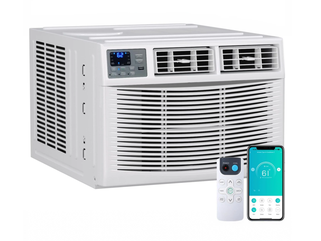 Garvee 23200 BTU Window Air Conditioner & Heater Combo – WiFi Enabled – Remote Control – Dehumidifier & Fan – 24H Timer – Cools & Heats up to 1500 Sq.Ft – Works with Alexa/search engine – 230/208V – US Standard